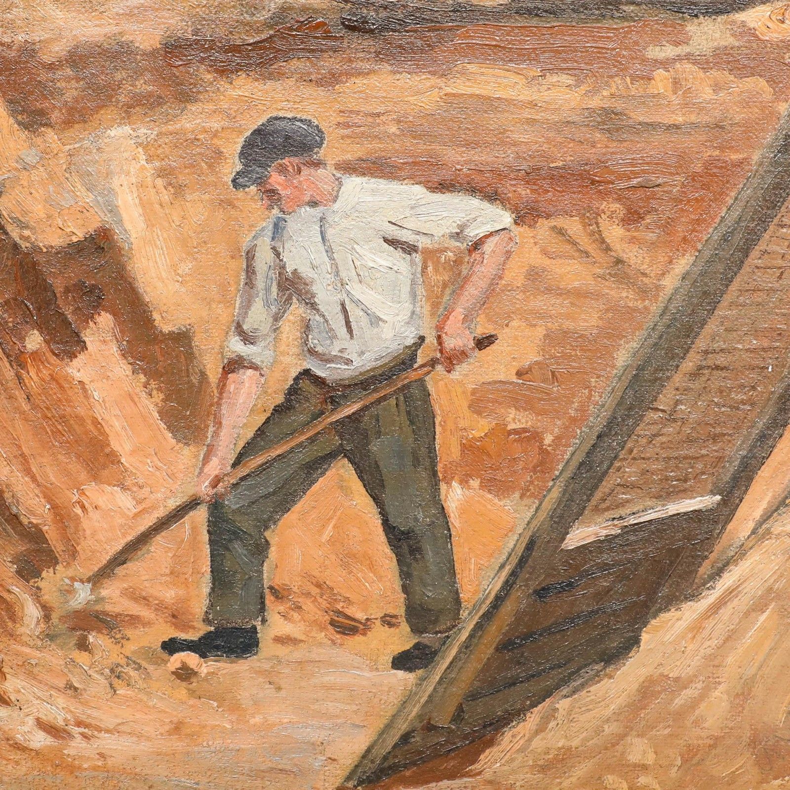 Karl Sodemann (B.1888) 1926 Oil, The Quarryman photo for sale