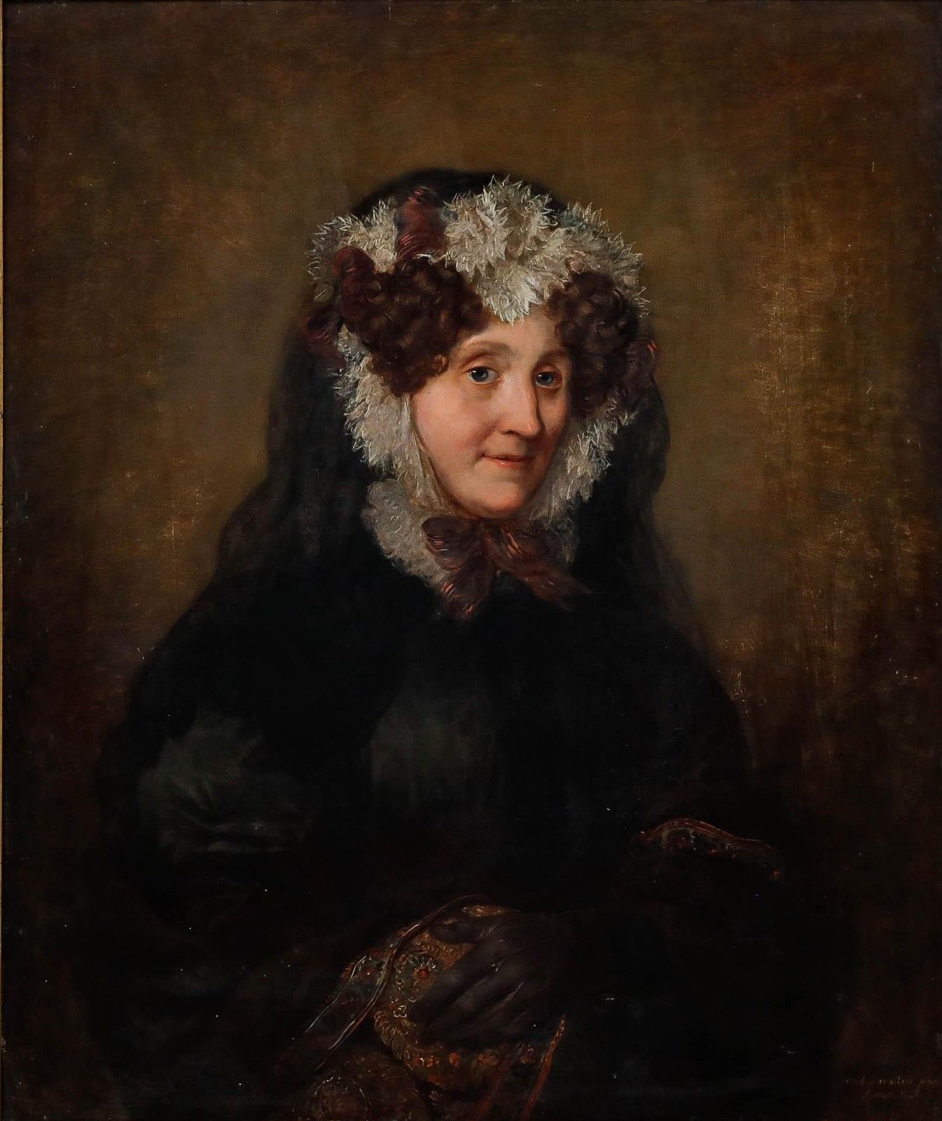 Ferdinando Cavalleri (1794 1865) Fine 1828 Oil, A Lady Of Rome photo furniture