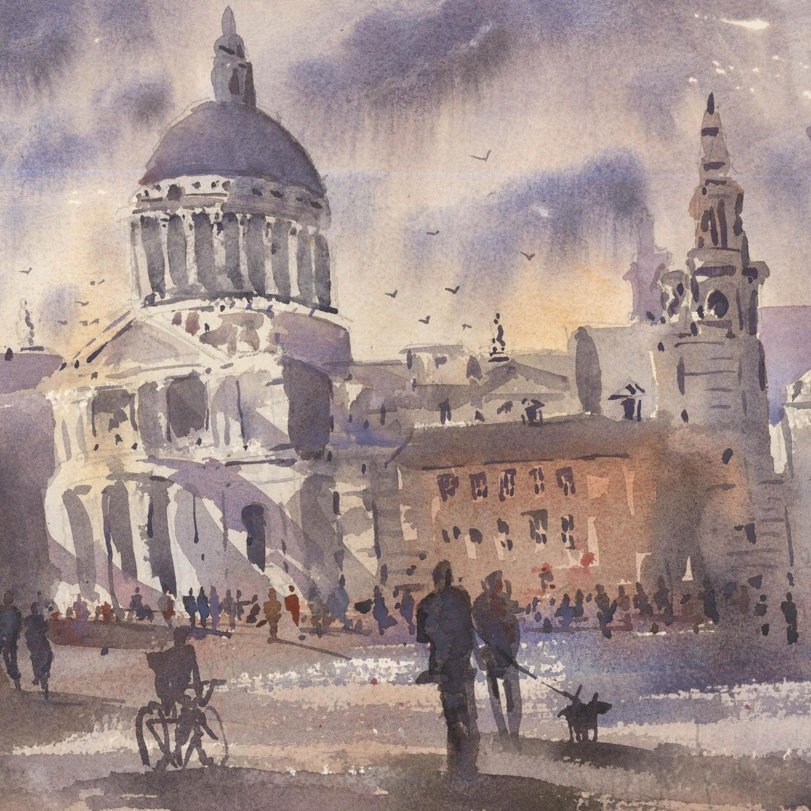 Daniel Nichols Contemporary Watercolour, Paternoster Square, London photo Art