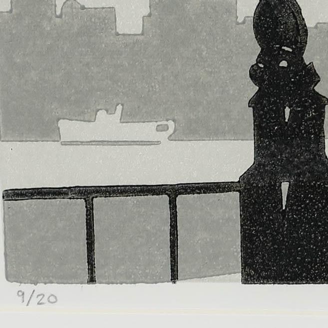 John Trentham 1986 Linoprint, St Paul's photo Art