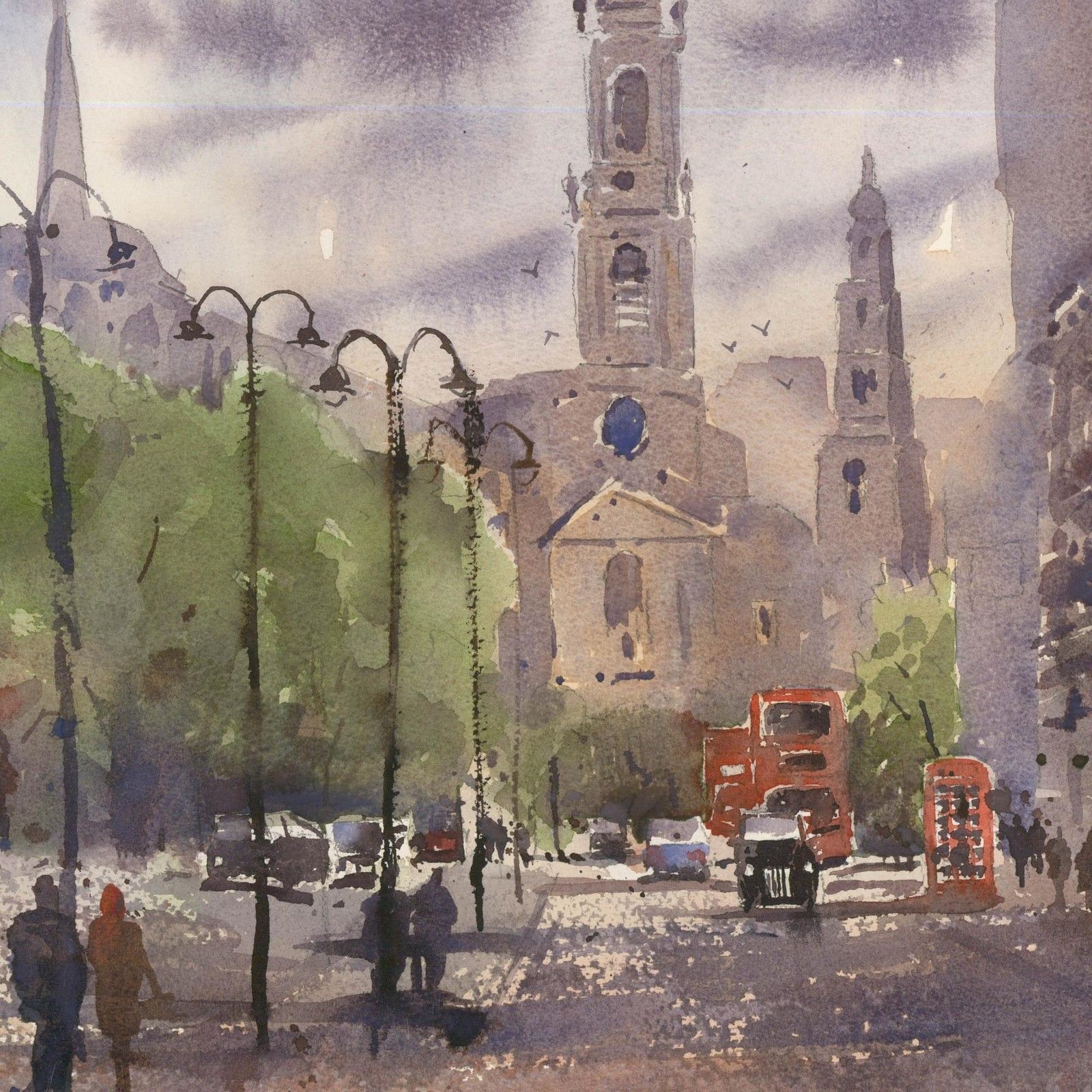 Daniel Nichols Contemporary Watercolour, The Strand, London photo Art