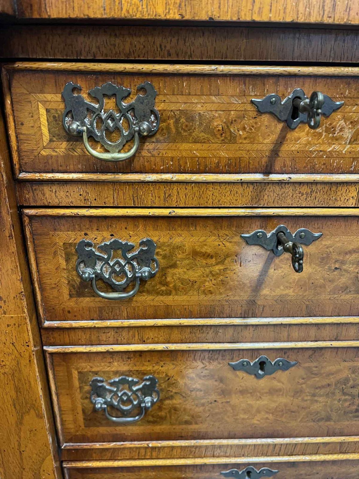 Walnut Wellington Style Secretaire Desk photo Furniture