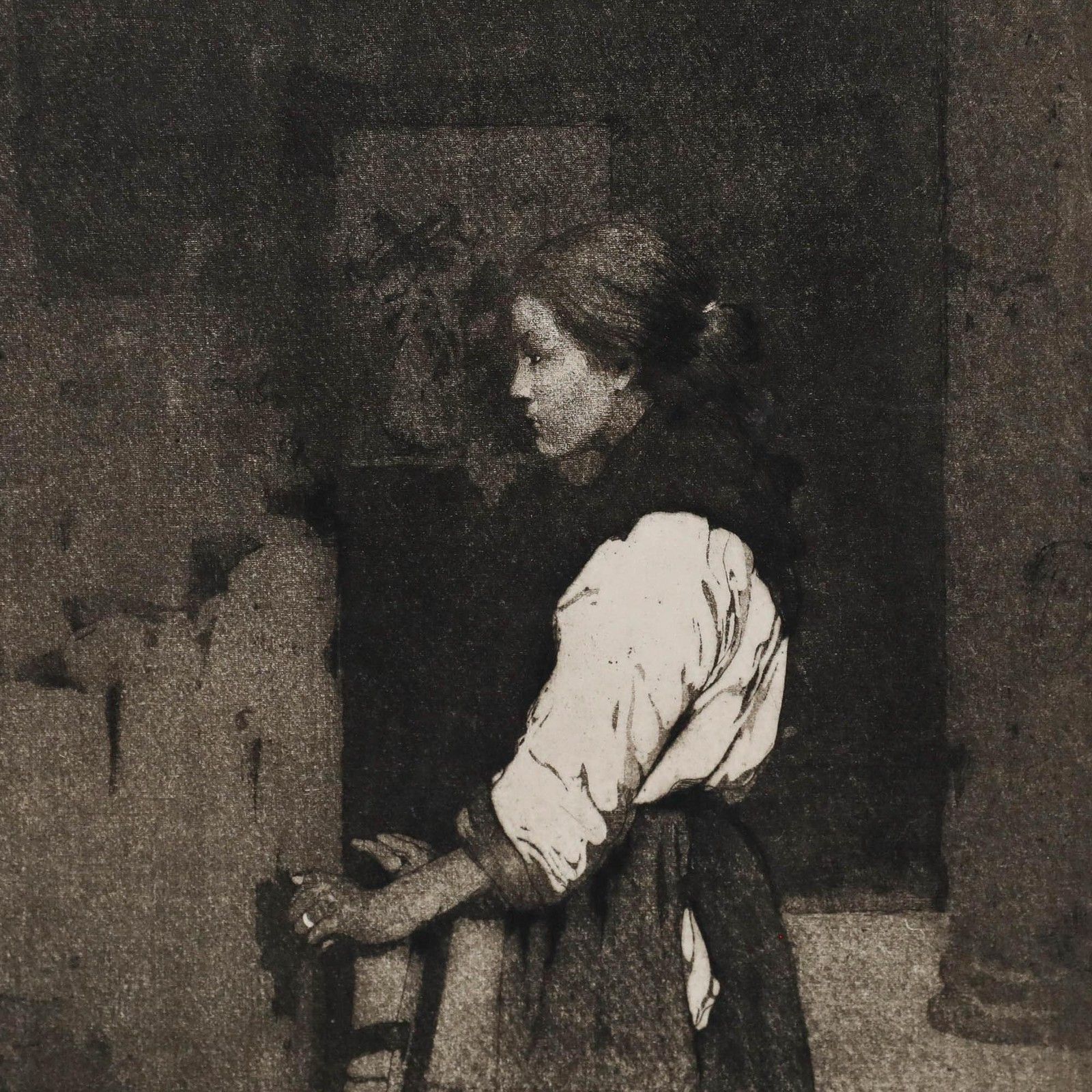 William Lee Hankey (1869 1952) Early 20th Century Aquatint, The Darby Prayer photo for sale