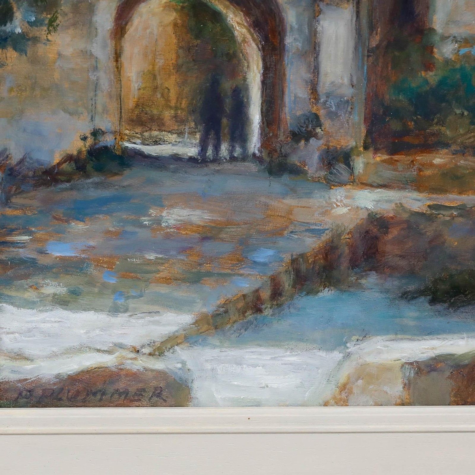 Pauline Plummer (B.1933) Contemporary Oil, Oppede Le Vieux photo vinterior