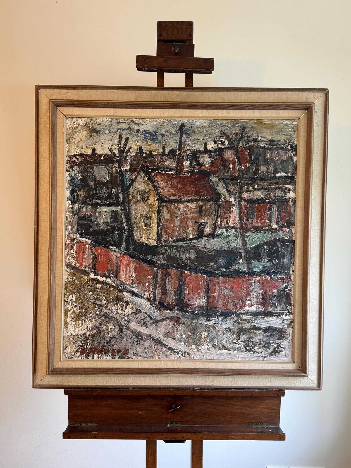 Swedish Mid Century Painting   Wall Decor photo furniture