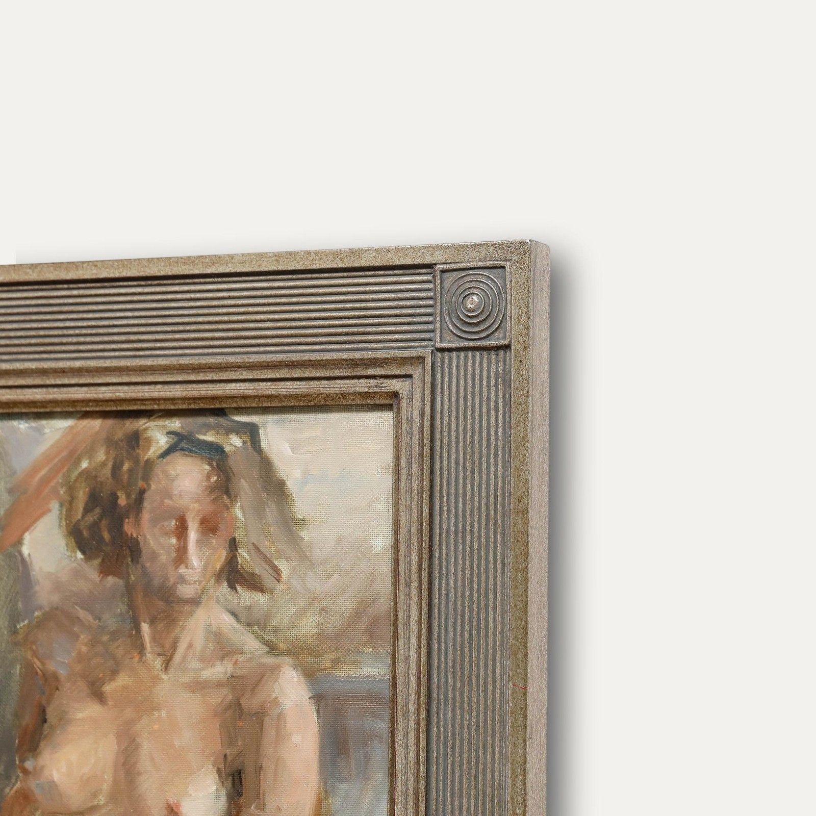 Pauline Plummer (B.1933) Framed 20th Century Oil, The Girl With Rumpled Hair photo 550.0