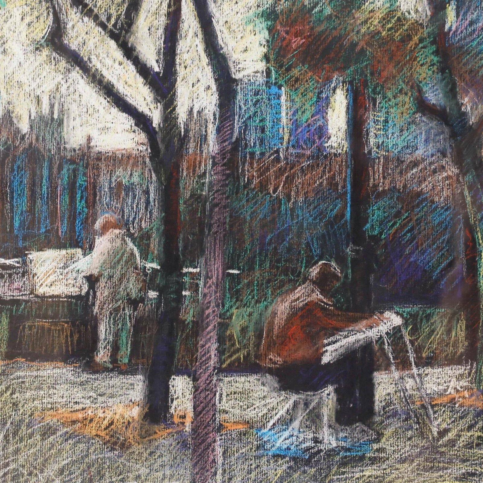 Pauline Plummer (B.1933) 1997 Pastel, Hans Schwartz On Bank Side photo Art