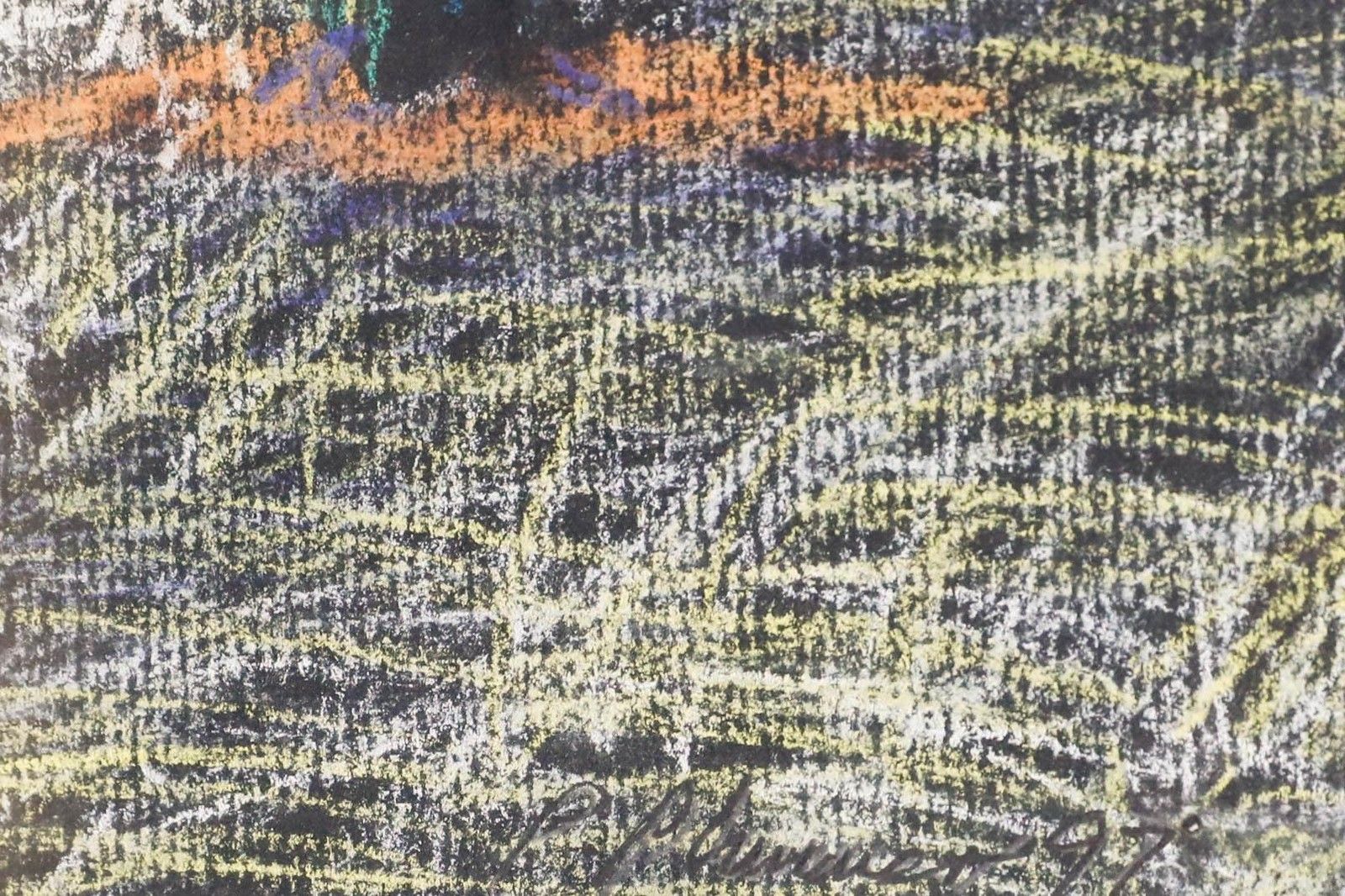 Pauline Plummer (B.1933) 1997 Pastel, Hans Schwartz On Bank Side photo vinterior