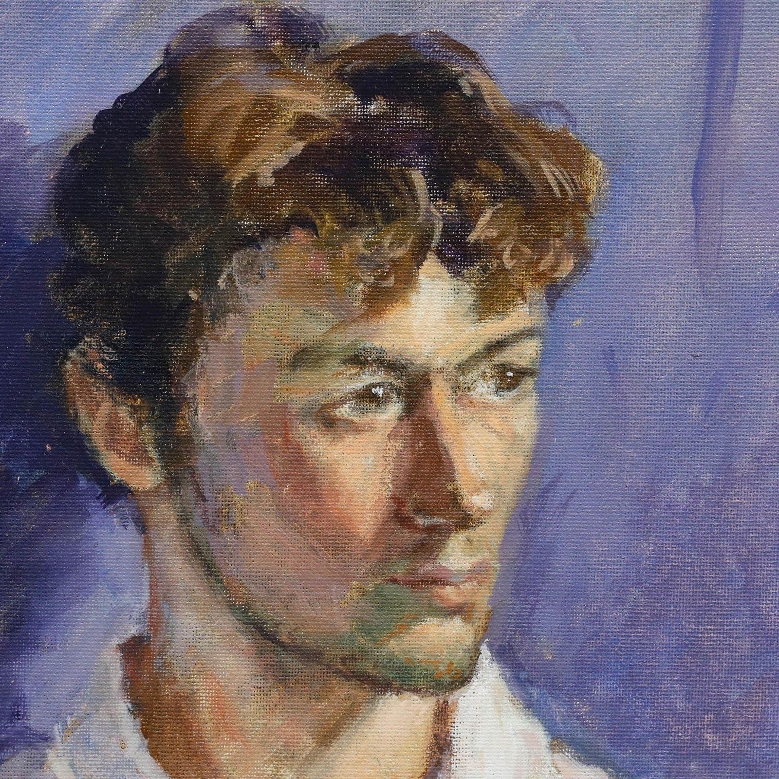 Pauline Plummer (B.1933) Contemporary Oil, Freddy photo Art