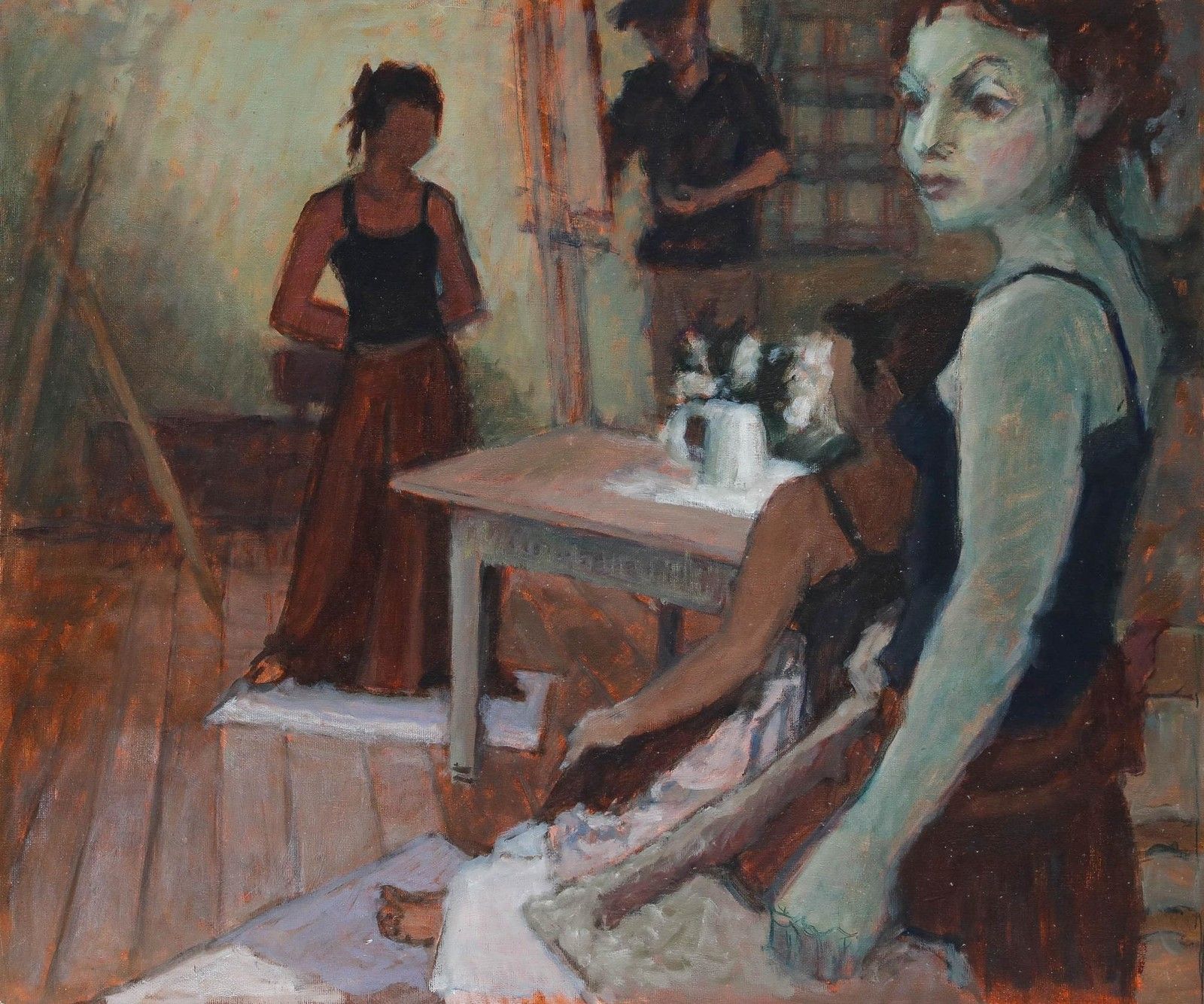 Pauline Plummer (B.1933) Contemporary Oil, Clelia photo furniture