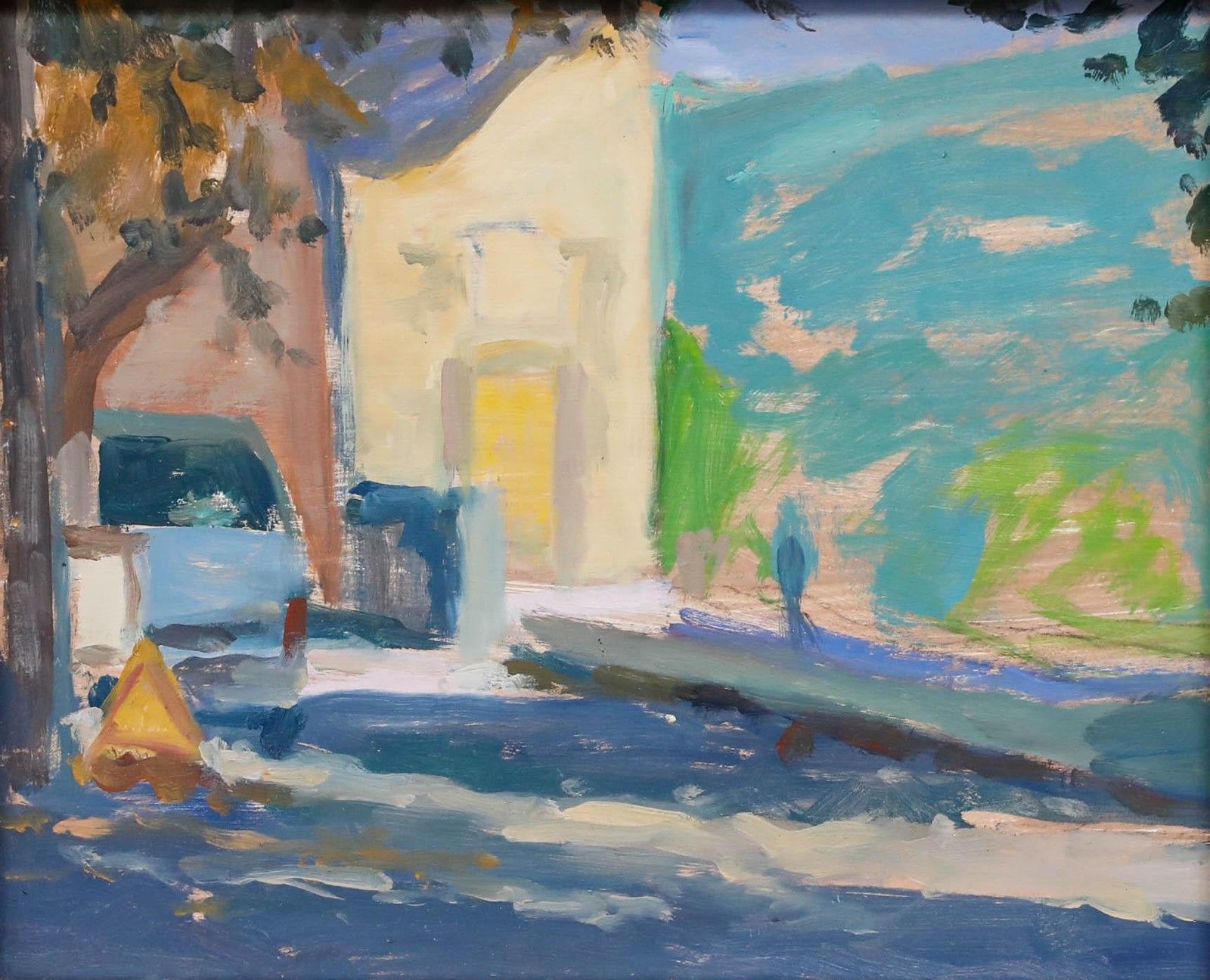 Pauline Plummer (B.1933) Framed 20th Century Oil, The Holiday Villa photo furniture