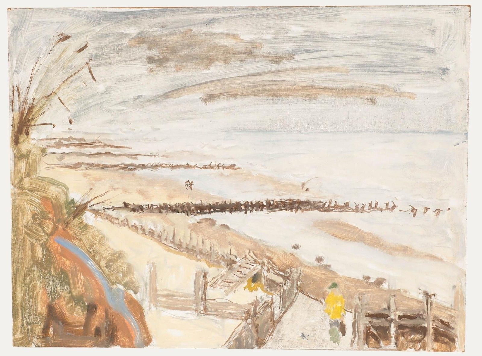 Pauline Plummer (B.1933) 20th Century Oil, Coastal Boardwalk