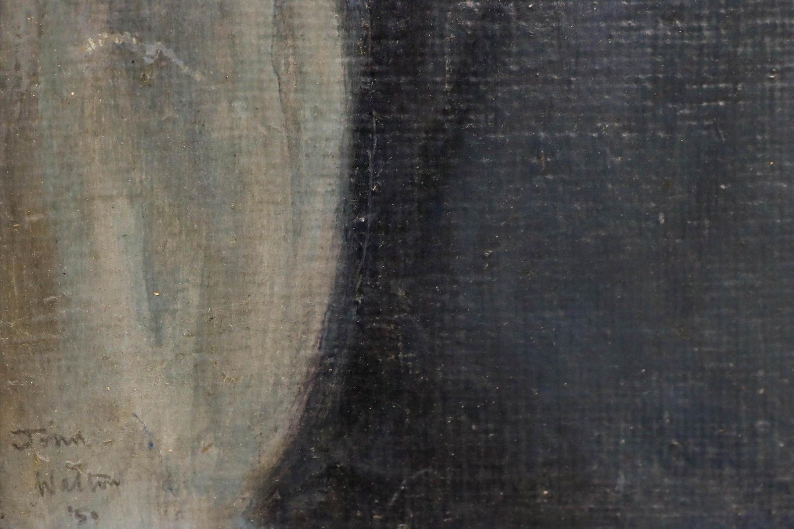 John Walton Rp (1925 2023) 1950 Oil, Lady In Blue photo vinterior