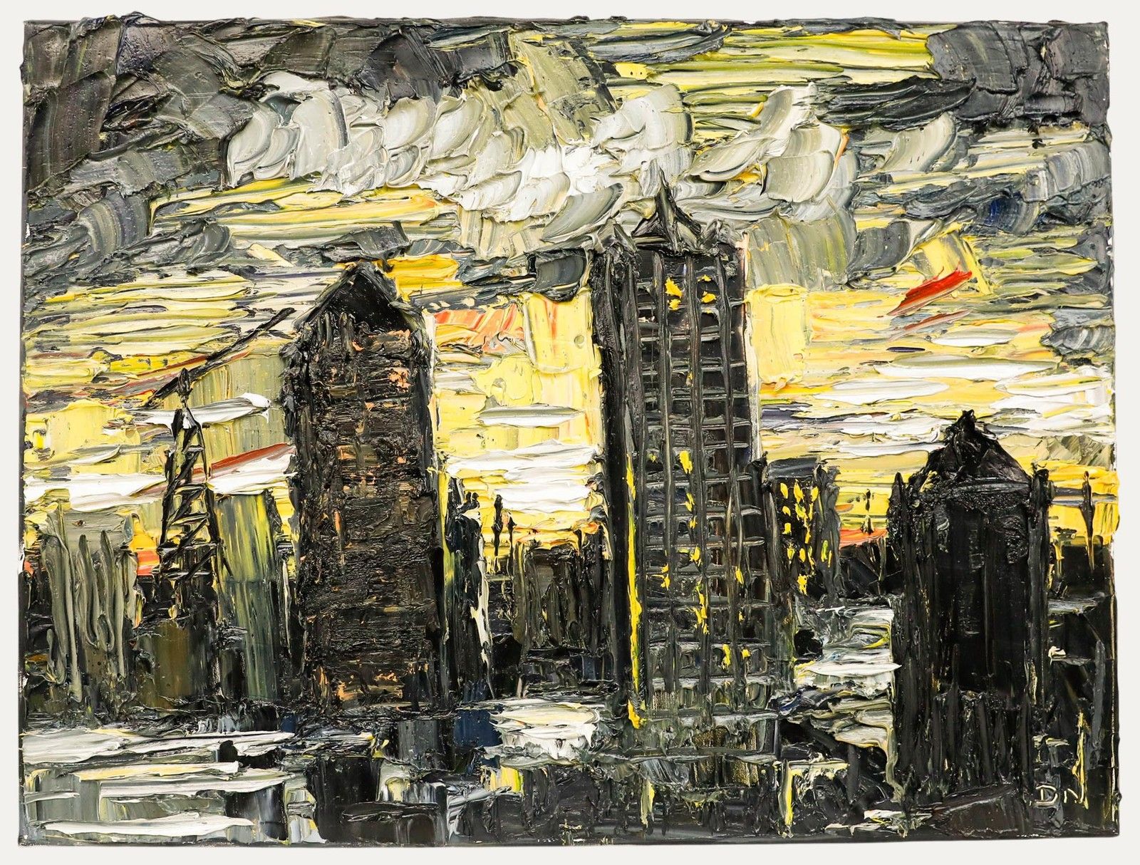 Daniel Nichols Contemporary Oil, Abstract Canary Wharf