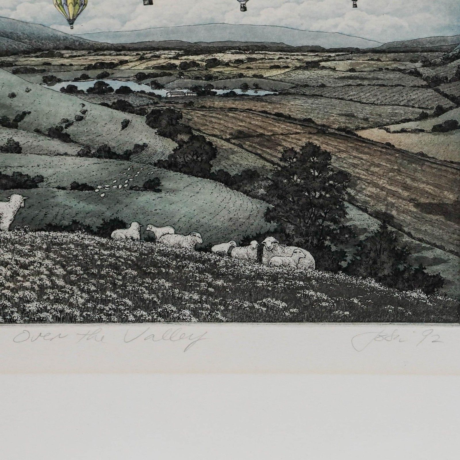Kathleen Cantin (B.1951) 1992 Etching, Over The Valley photo vinterior