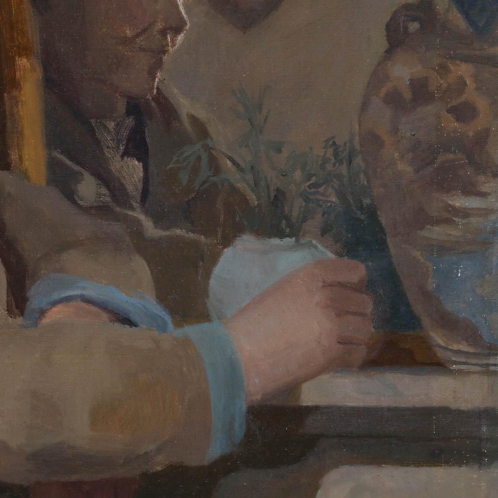 Pauline Plummer (B.1933) 20th Century Oil, Woman In The Mirror photo 395.0