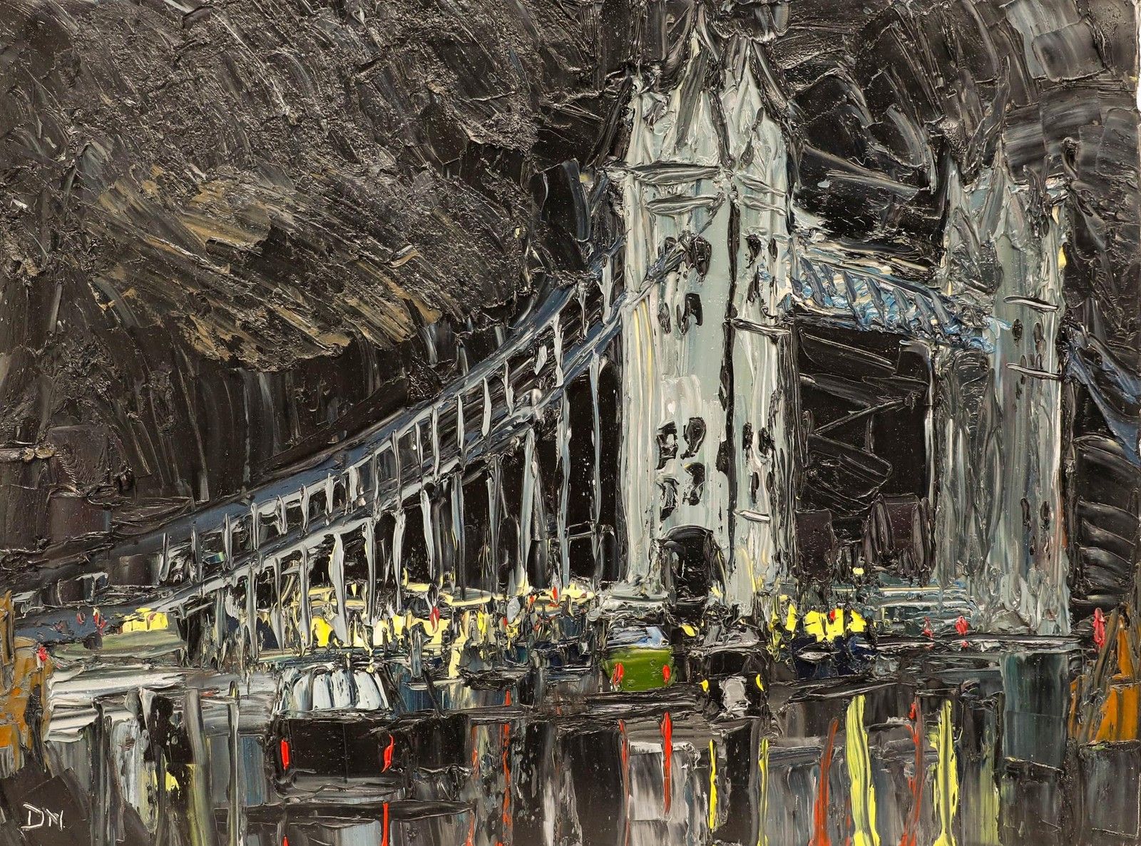 Daniel Nichols Contemporary Oil, Tower Bridge At Night photo furniture