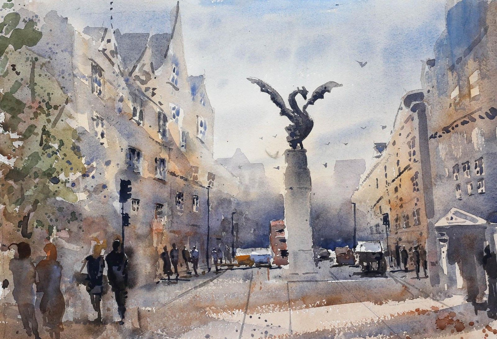 Daniel Nichols Contemporary Watercolour, Fleet Street, London photo furniture