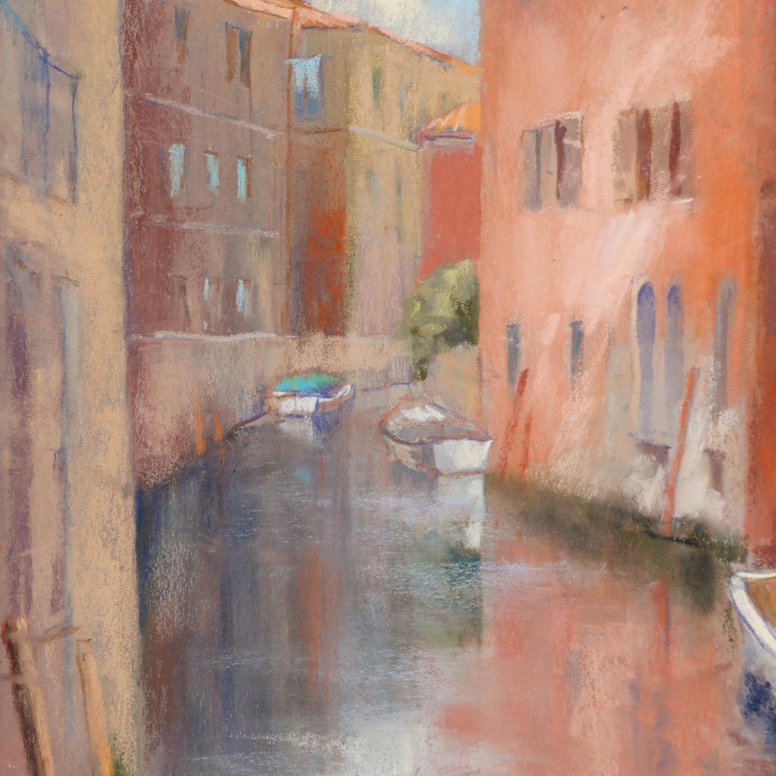 Jane Lampard Framed Contemporary Pastel, Side Canal, Dorsoduro photo 325.0
