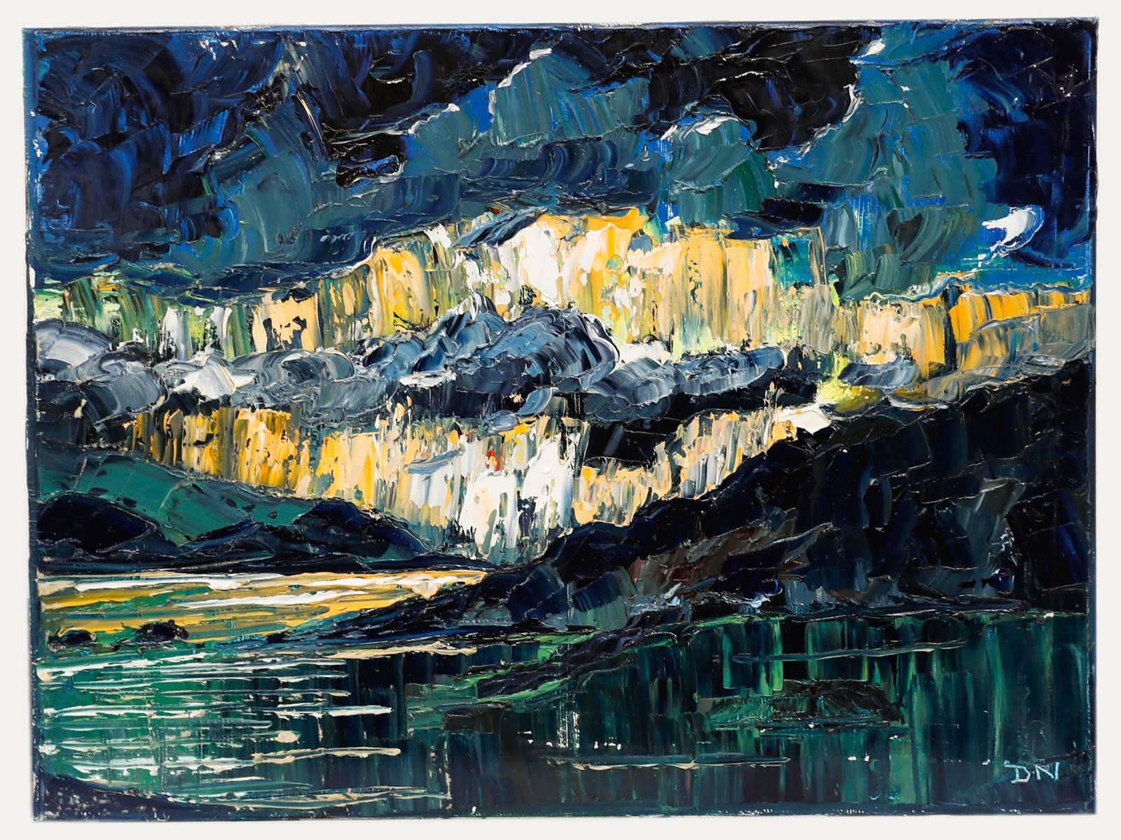 Daniel Nichols 20th Century Oil, Scottish Loch photo furniture