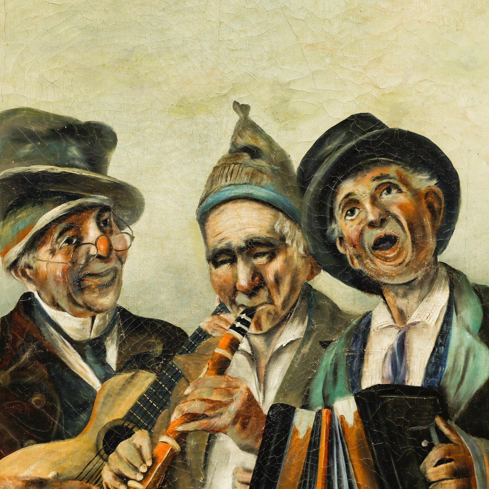 After Vincenzo Busciolano Framed Late 19th Century Oil, Italian Troubadours photo 325.0