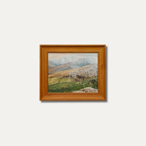 A. Mason  1996 Oil, View Of The Mountains photo vintage