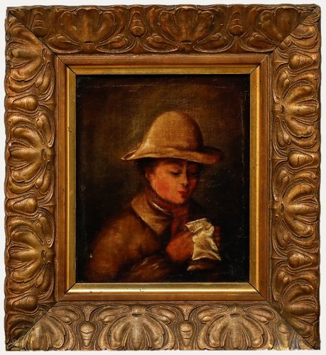Late 19th Century Oil The League