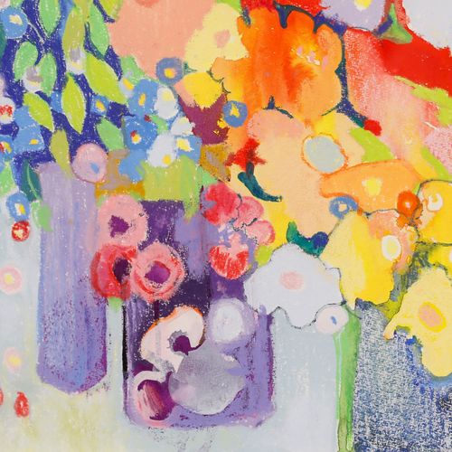 Nola Armstrong 20th Century Pastel, Tiffany Flower photo Art