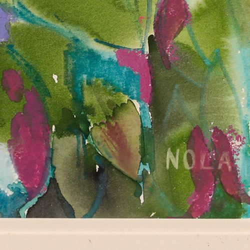 Nola Armstrong 20th Century Pastel, Hibiscus Plant photo buy
