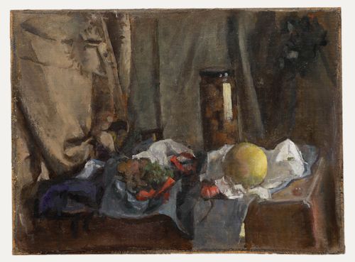 George Weissbort (1928 2013) 20th Century Oil, Pickle Jar, Melon & Grapes photo furniture