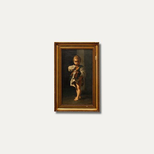 Art After Bartolomeo Schedoni 19th Century Oil, Study Of A Boy From 'The Charity' photo