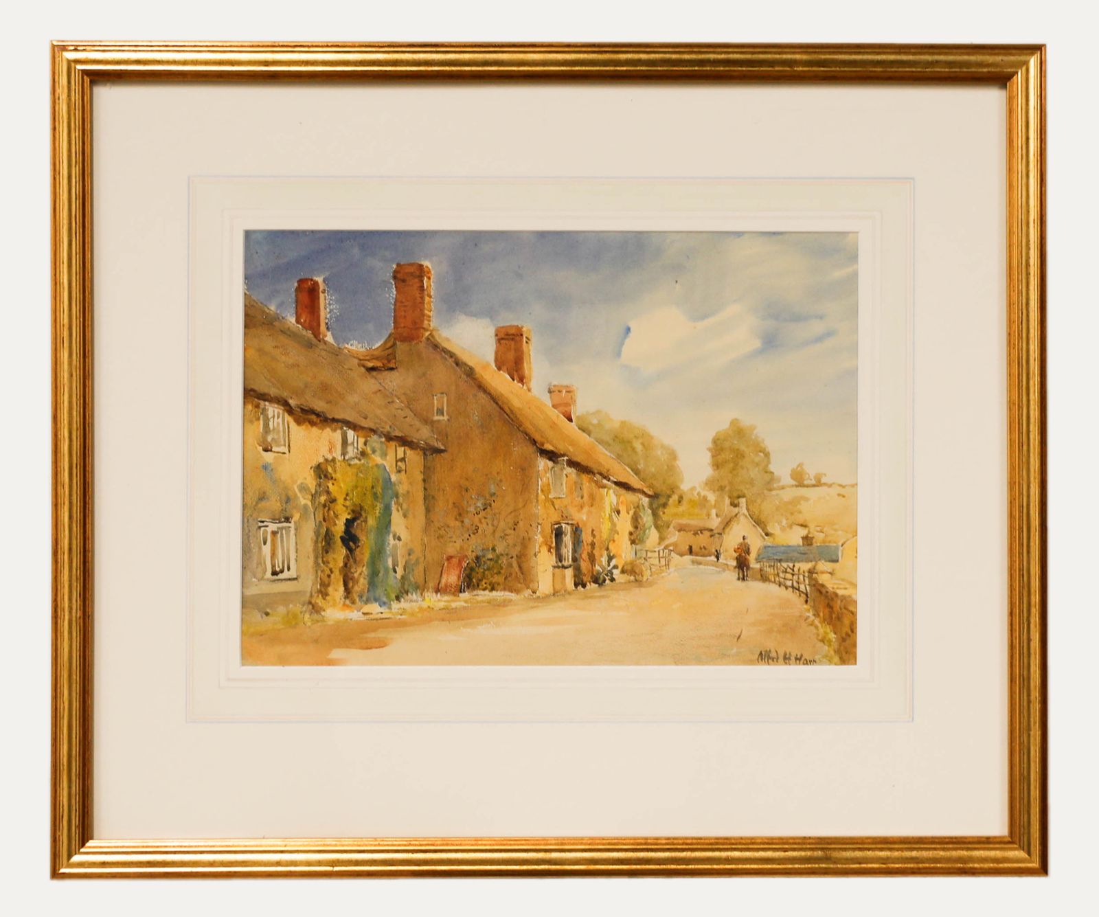 Alfred Henry Hart (1866 1953) Framed Watercolour, Burton Bradstock