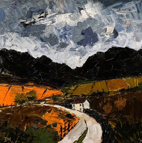 Daniel Nichols Contemporary Oil, Cottage In The Valley photo furniture