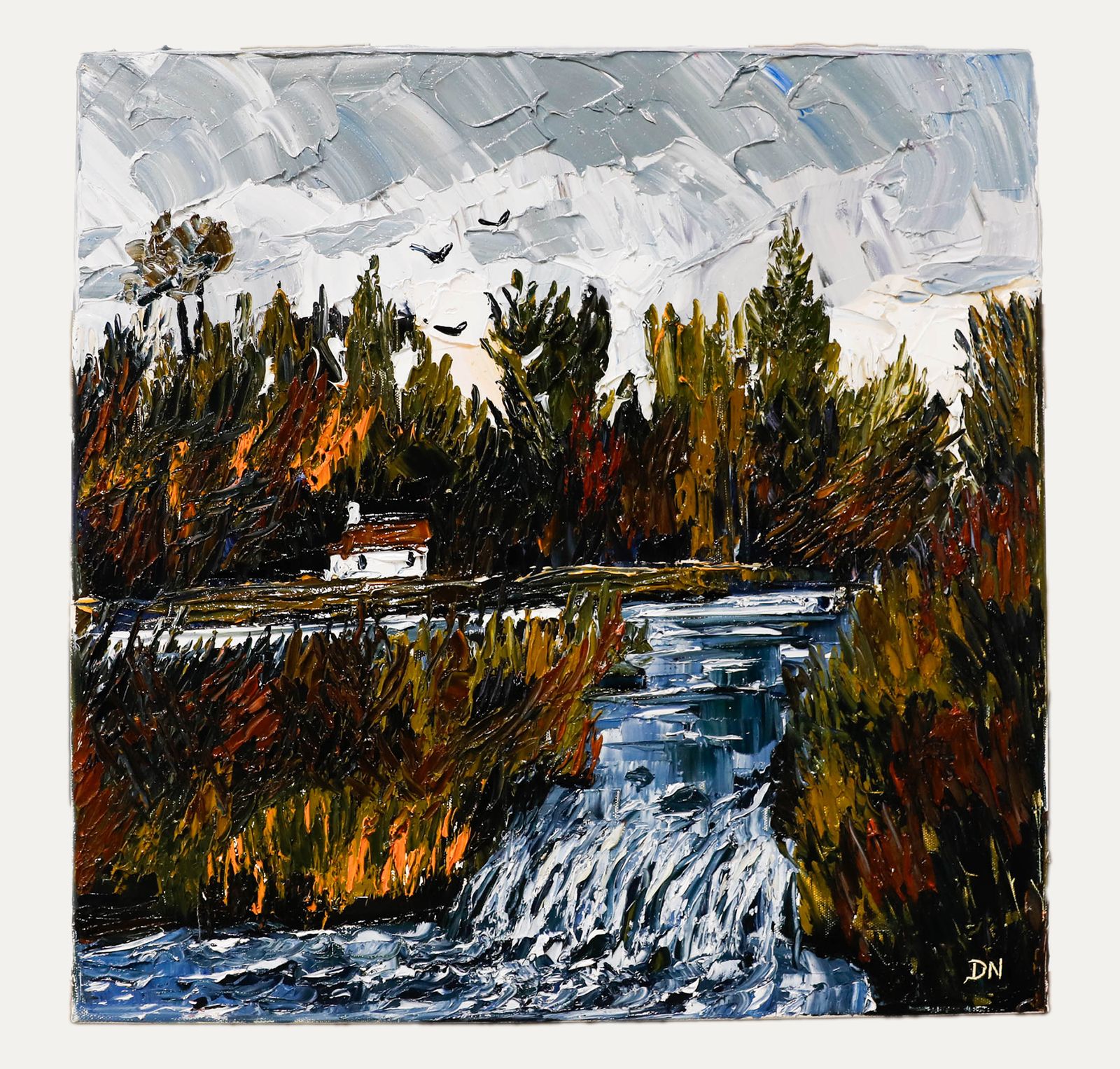 Daniel Nichols Contemporary Oil, River Trent photo furniture