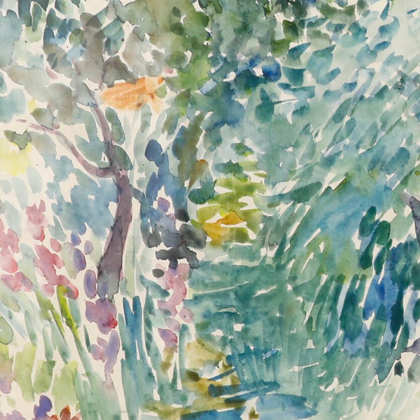 Anton Gold (1914 1970) Mid 20th Century Watercolour, Through The Forest photo Art