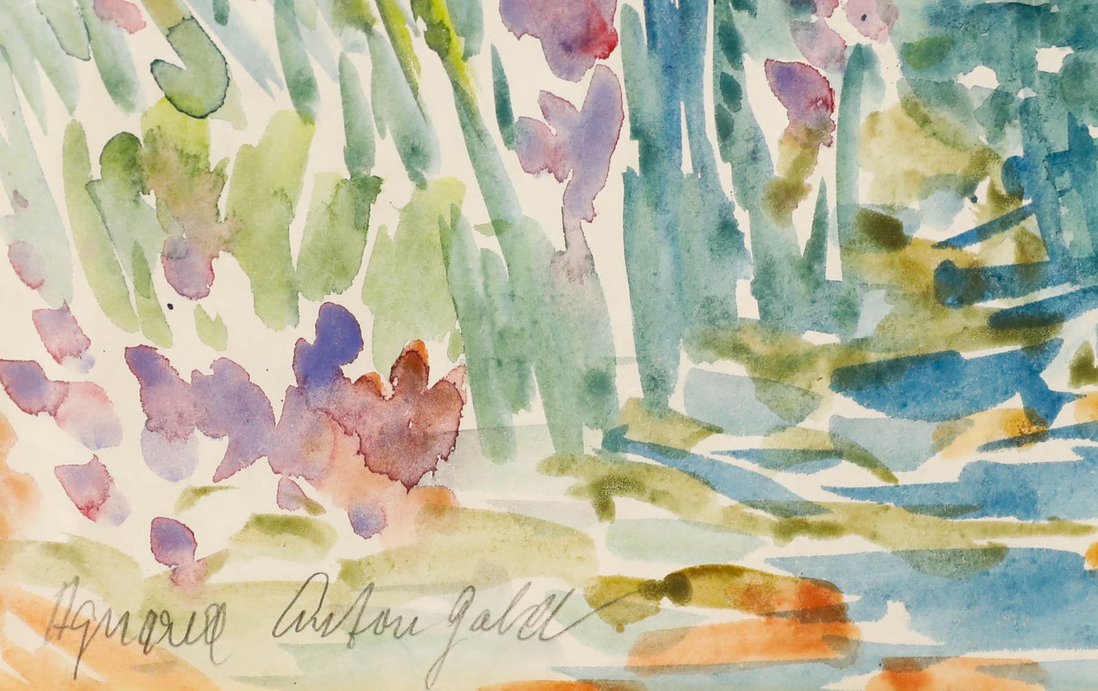 Anton Gold (1914 1970) Mid 20th Century Watercolour, Through The Forest photo vinterior