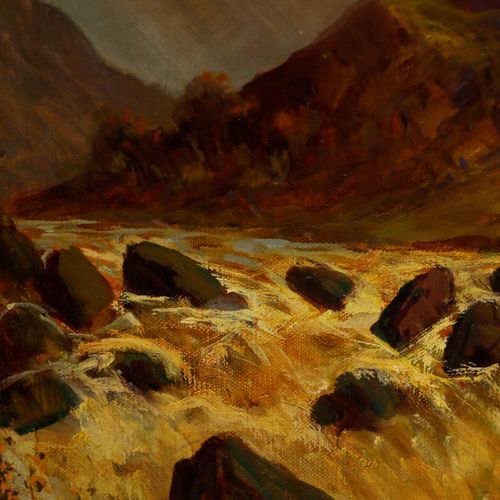 Francis E. Jamieson (1895 1950) Early 20th Century Oil, Highland River photo 550.0