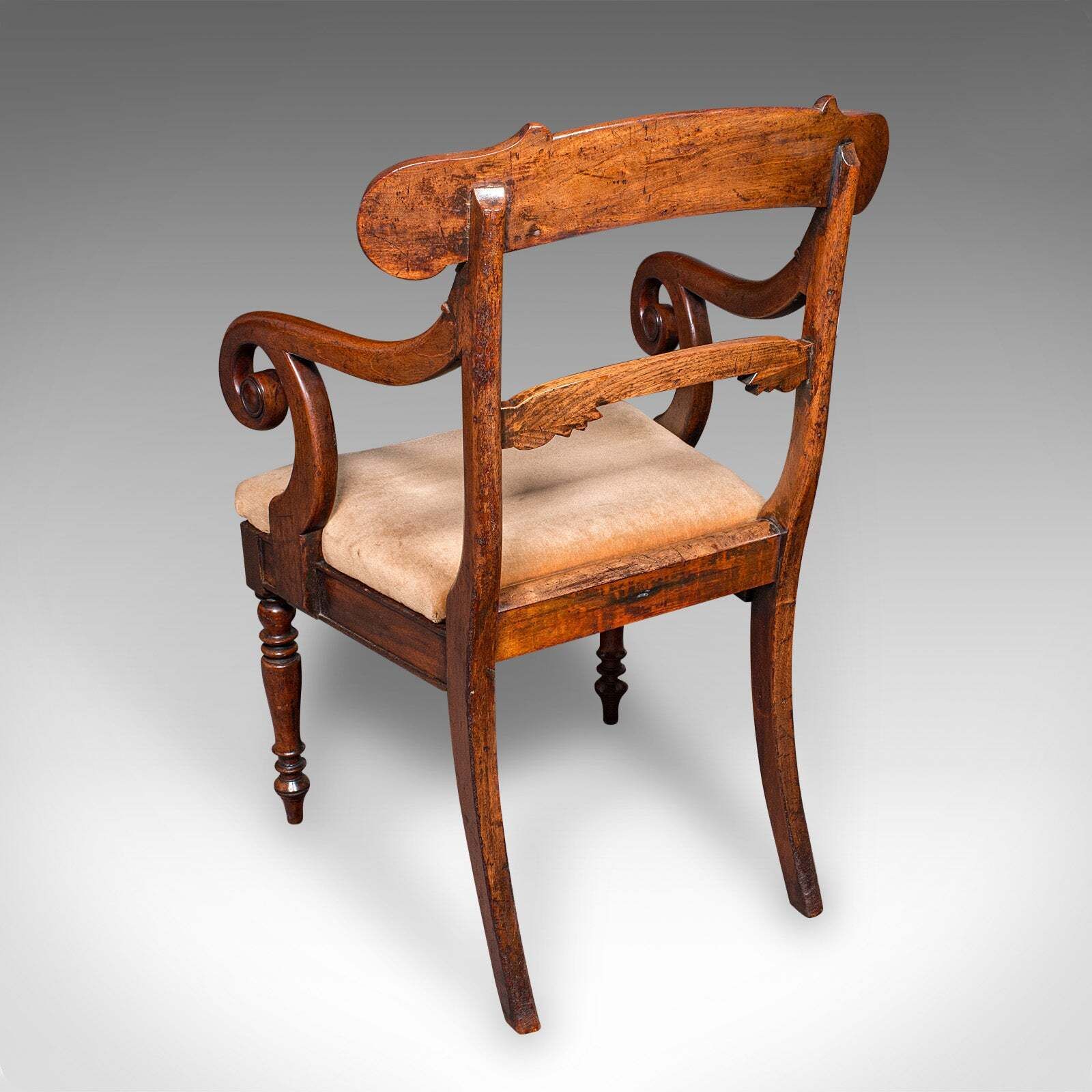Pair Of Antique Morning Room Chairs, English, Elbow Seat, Regency, Circa 1820 photo Furniture