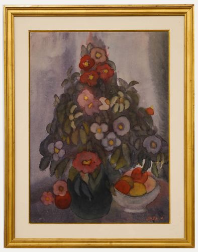 Yablonski 20th Century Watercolour, Summer Still Life