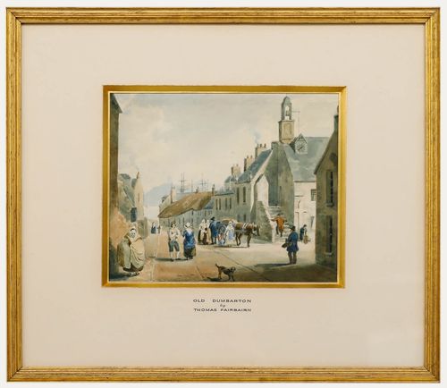 Attrib. Thomas Fairbairn (1820 1884) Framed Watercolour, Old Dumbarton