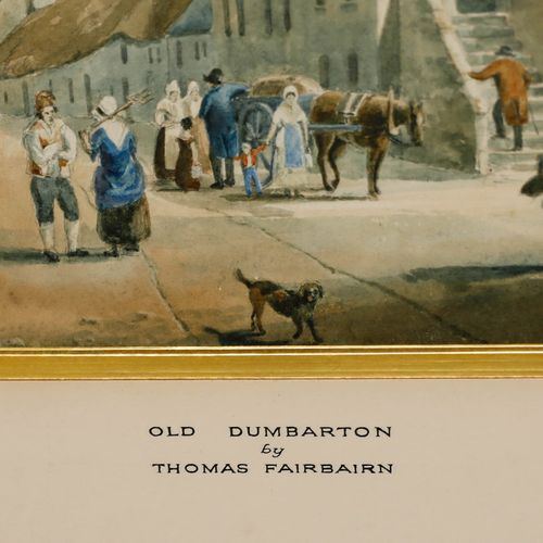 Attrib. Thomas Fairbairn (1820 1884) Framed Watercolour, Old Dumbarton photo Art