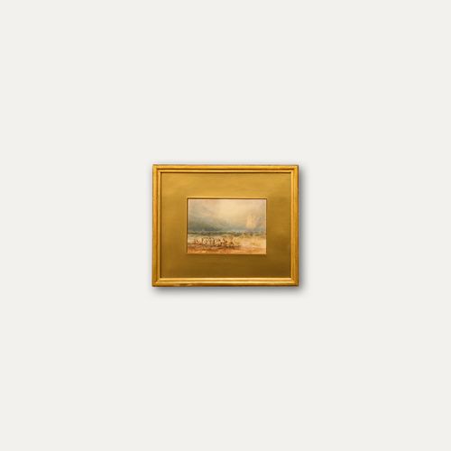 S. Corner Late 19th Century Watercolour, Coastal Landscape With Nymphs Bathing photo buy