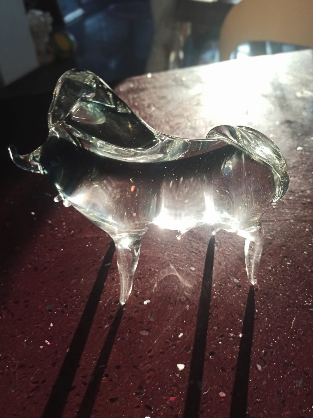 Murano Glass Bull Handmade Sculpture Vintage, Italy Venice photo furniture