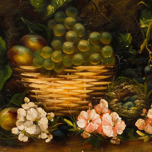 Follower Of Evelyn Chester (1875 1929)  For Restoration Oil, Grapes In A Basket photo Art