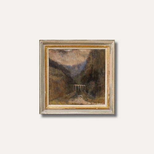 Jenny Lander Framed Contemporary Oil, View From Les Houches photo vinterior