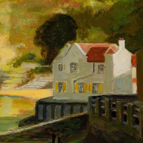 Joan Kisby 20th Century Oil, The Slipway photo Art