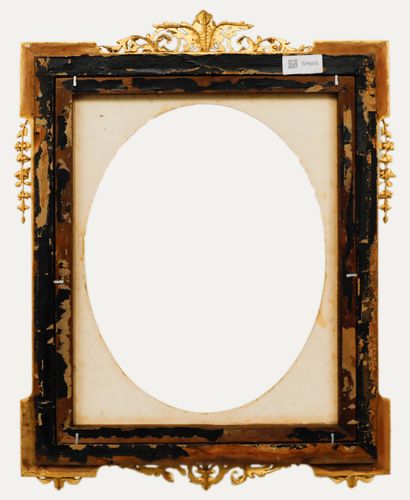 Water Gilded  Late 19th Century Picture Frame Ornate Floral Ornamentation photo furniture