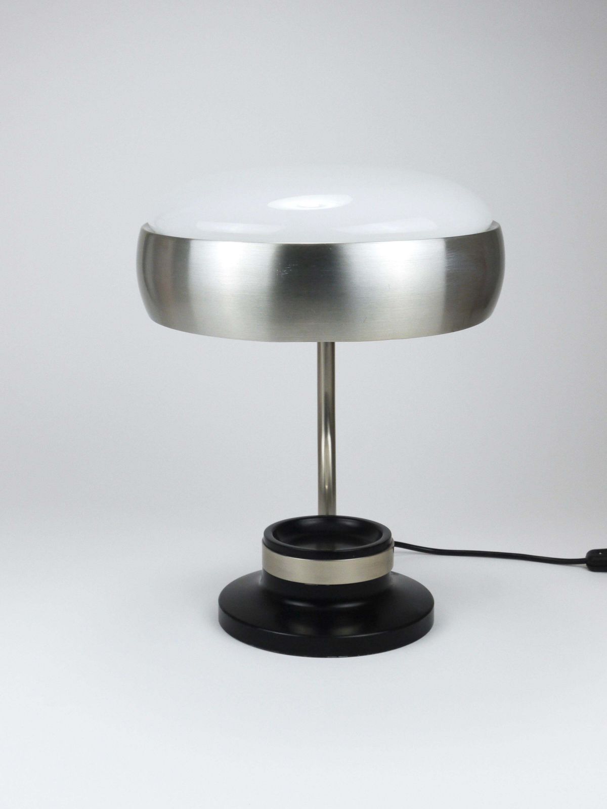 Oscar Torlasco Black & Nickel Table Desk Swivel Lamp, Lumi Milano, Italy, 1960s photo 2045.0