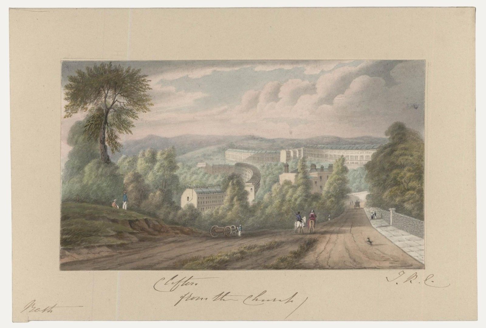 Thomas Remnant Charleton (1756 1849) Watercolour, Clifton From The Church