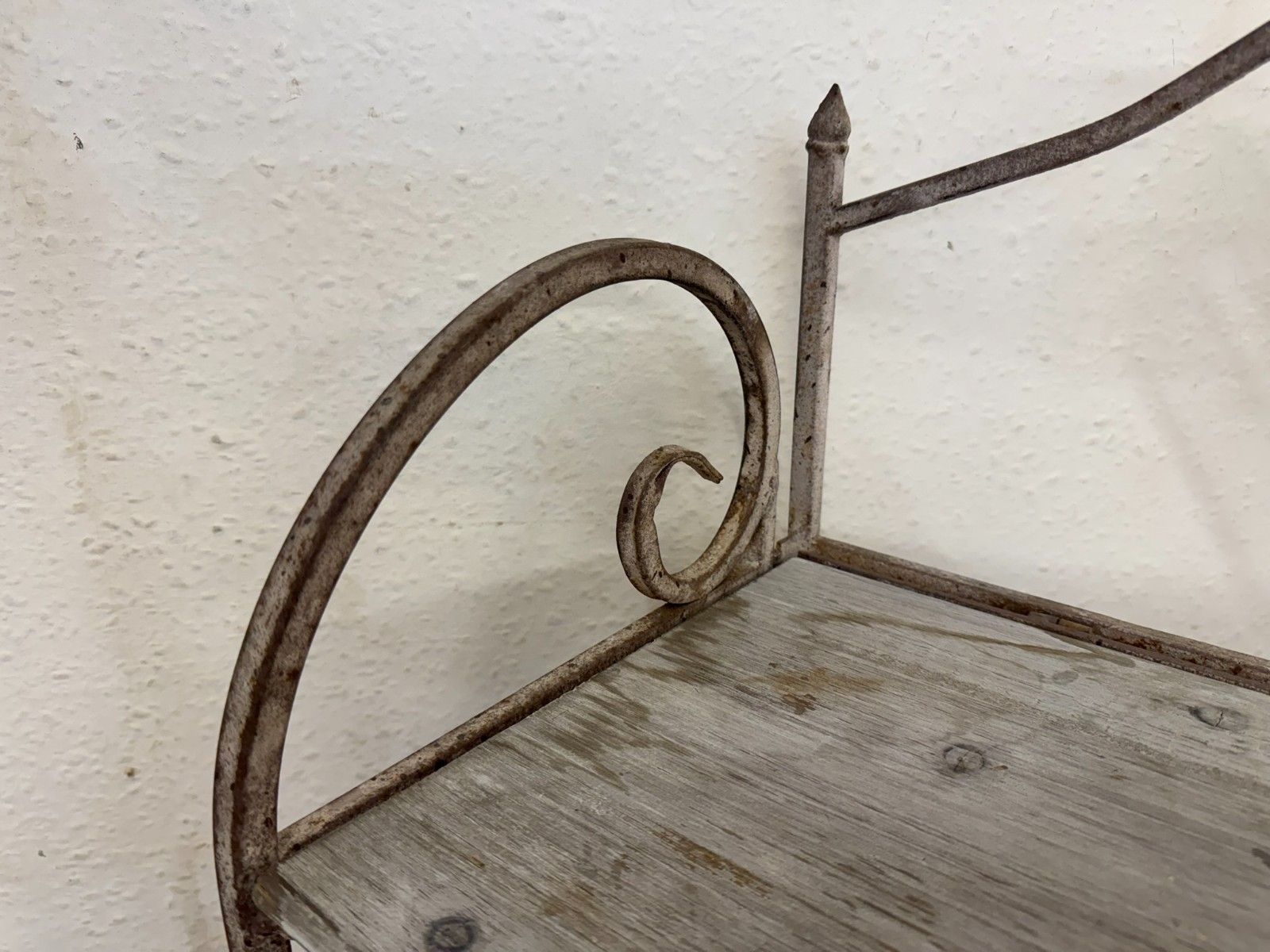 French Metal And Wood Folding Four Shelf Stand photo buy